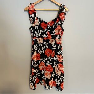 🎄FOREVER 21 floral sleeveless silky dress